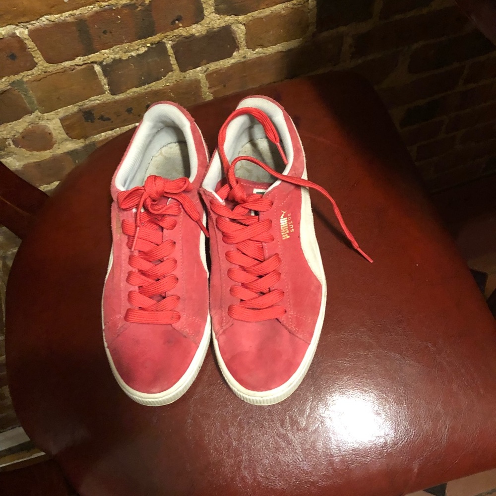 Red Puma sneakers